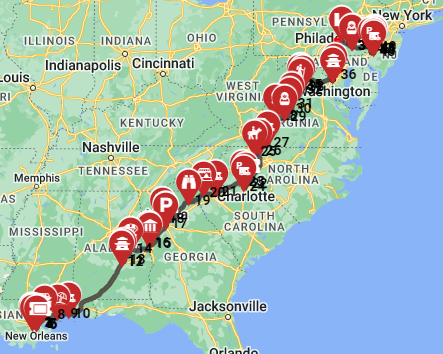 New Orleans to Philadelphia - A taste of the Southeast